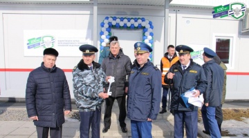 Открытие нового служебного помещения для личного состава пожарного поезда станции Уяр