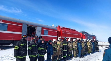 Командно-штабные учения по борьбе с паводком и ландшафтными пожарами в филиале ФГП ВО ЖДТ России на Западно-Сибирской железной дороге