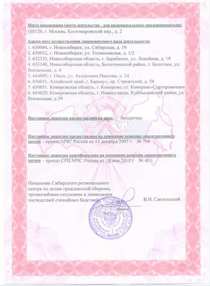 Лицензии
