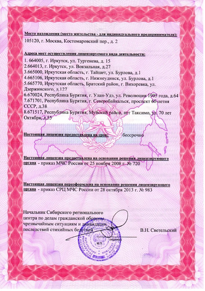 Лицензии