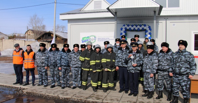 Открытие нового служебного помещения для личного состава пожарного поезда станции Уяр