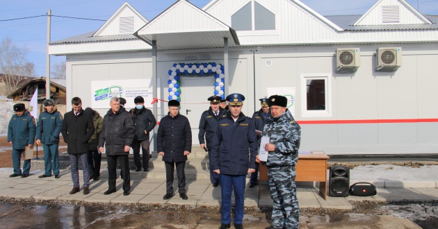Открытие нового служебного помещения для личного состава пожарного поезда станции Уяр