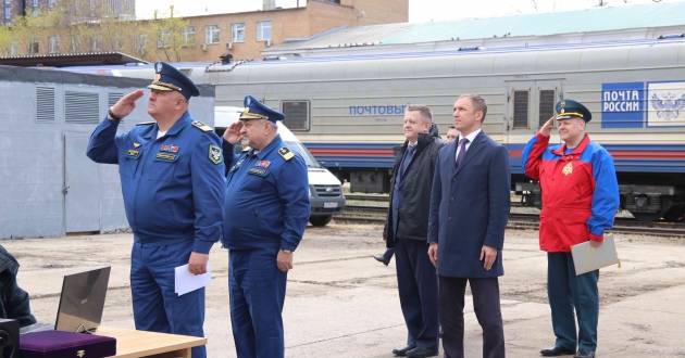 Открытие нового здания пожарного поезда Москва-товарная-Смоленская филиала ФГП ВО ЖДТ России на Московской ж.д.