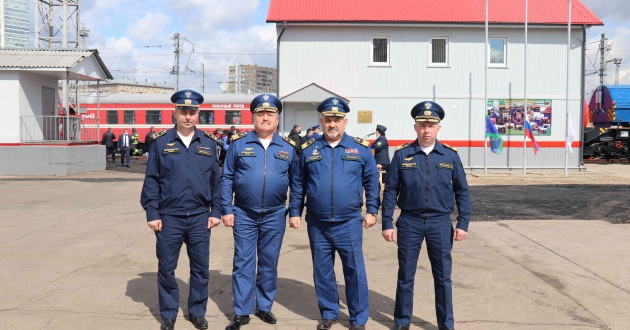 Открытие нового здания пожарного поезда Москва-товарная-Смоленская филиала ФГП ВО ЖДТ России на Московской ж.д.