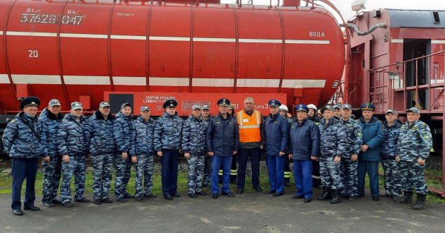 Аттестация пожарных поездов филиала ФГП ВО ЖДТ России на Северной железной дороге