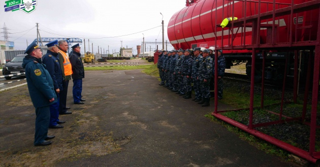 Аттестация пожарных поездов филиала ФГП ВО ЖДТ России на Северной железной дороге