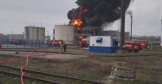 Пожар на нефтебазе в волгограде
