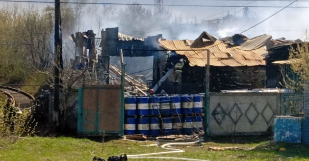 Пожарный поезд ФГП ВО ЖДТ России задействован в ликвидации пожара в Дзержинске Нижегородской области