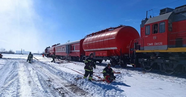 Командно-штабные учения по борьбе с паводком и ландшафтными пожарами в филиале ФГП ВО ЖДТ России на Западно-Сибирской железной дороге