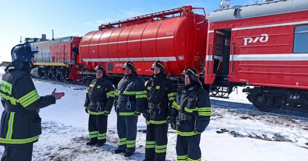 Командно-штабные учения по борьбе с паводком и ландшафтными пожарами в филиале ФГП ВО ЖДТ России на Западно-Сибирской железной дороге