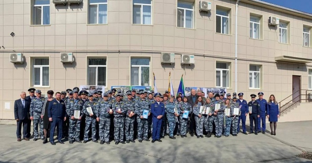 Вручение наград работникам Южного филиала ФГП ВО ЖДТ России за мужество при ликвидации пожара на Крымском мосту