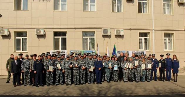 Вручение наград работникам Южного филиала ФГП ВО ЖДТ России за мужество при ликвидации пожара на Крымском мосту